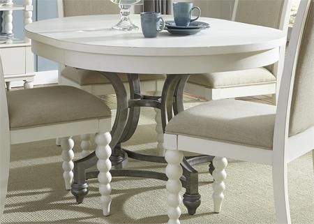 Harbor View Ii Collection 631 T4254 42 54 Round Dining Table With Curved Metal Base 12 Round Dining Table, 54 Round Dining Table Extendable