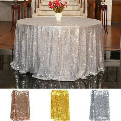 Mantel Redondo De Lentejuelas Cubierta Brillo Boda Fiesta Decoración Superposición Mesa Banquete In 2021 Sequin Tablecloth Banquet Table Decorations Tables Banquet Table Decorations, 50 Inch Round Lace Tablecloth