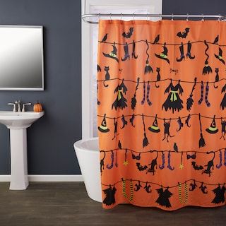 Saturday Knight Ltd Witches Clothesline Shower Curtain Kohls Shower Curtain Curtains Skull Shower Curtain