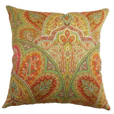 Cotton Throw Pillow Cover two tone paisley design throw pillow