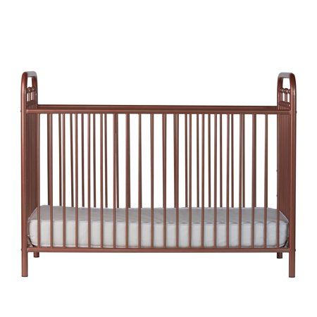Little Seeds Sierra Ridge Tessa Rose Gold Metal Crib Walmart Com In 2020 Metal Crib Gold Baby Crib Pink Crib