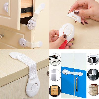 Baby Kid Child Pet Proof Door Fridge Cupboard Cabinet Drawer Safety Lock Latches