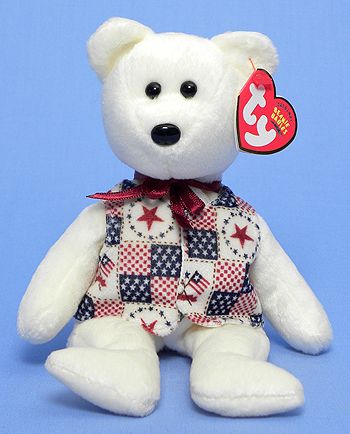 - MWMTs TY Beanie Baby Internet Exclusive LIBERT-e the Bear 9 inch