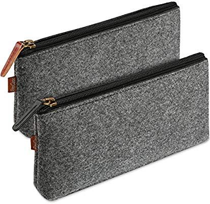 Amazon Com Procase Pencil Bag Pen Case Felt Students Stationery Pouch Zipper Bag For Pens Pencils Highlighters Gel Pen Pencil Bags Felt Pouch Zipper Bags