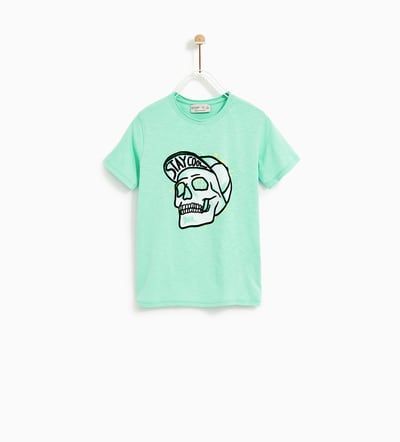 Billede 1 Af T Shirt Med Dodningehoved Fra Zara Moda Para Ninas Camisetas Moda