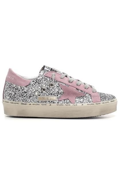 pink suede golden goose