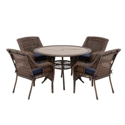 Hampton Bay Cambridge 5 Piece Brown Wicker Outdoor Patio Dining Set With Standard Midnight Navy Blue Cushions 65 7148b5 The Home Depot In 2020 Table Kitchen - Hampton Bay Wicker Patio Dining Set Hampton Bay Cambridge 5 Piece Brown Wicker Outdoor Patio Dining Set With Standard Midnight Navy Blue Cushions 65 7148b5 The Home Depot In 2020 Table Kitchen - Hampton Bay Wicker Patio Dining Set