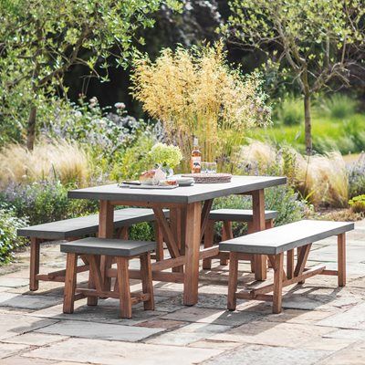 Garden Trading Chilson Table, Bench & Chilson Table | Garden table and chairs