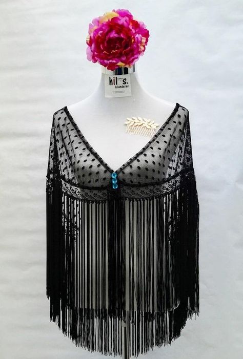 Bienvenidas A Hilos Hilanderas Mercerí Nuestro Mantoncillo De Flamenca De Plumeti Y Encaje Es El