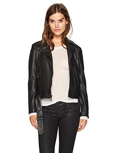 Kenneth Cole Womens Classic Moto Jacket