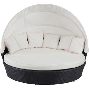 Rattan Effect Patio Day Bed With Canopy And Cushions At Argos Co Uk Your For Garden Chairs Sun Lounger Boys Rattan Effect Patio Day Bed With Canopy, Seat Pads For Garden Chairs Argos Uk
