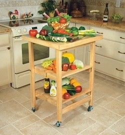 Kitchen Carts Folding Kk 3005a4 Natural And Walnut Kitchen Carts Folding
