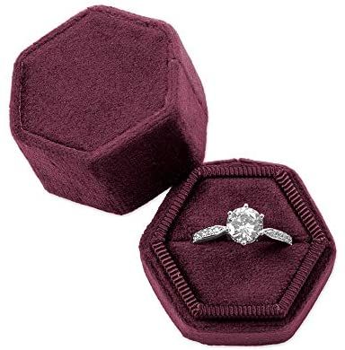 Modern Proposal Idea Hexagon Vintage Wedding Ceremony Ring Box with Detachable Lid 2 Piece Engagement Ring Box Holder Koyal Wholesale Velvet Ring Box Vintage Mauve Modern Proposal Idea Hexagon Vintage Wedding Ceremony Ring Box with Detachable Lid 2 Piece Engagement Ring Box Holder Koyal Wholesale Velvet Ring Box Vintage Mauve