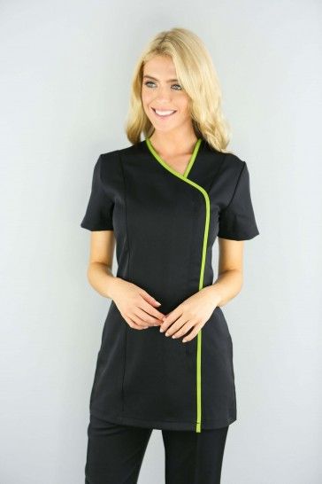 Workwear World Ladies Contrast Trimmed V Neck Healthcare Medical Dentist Vets Work Wear Tunic