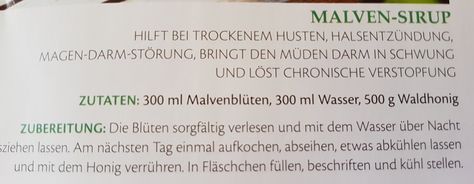 Malvensirup zur Gewichtsreduktion