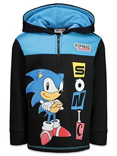 Sega Sonic The Hedgehog Toddler Boys Fleece Hoodie Zip Up Pullover Sweatshirt 4 Black Boys Fleece Hoodies Toddler Wearing