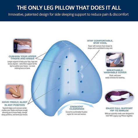 Orthopedic Leg Pillow With Memory Foam Memory Foam Knee and Ankle Pillow and Cover