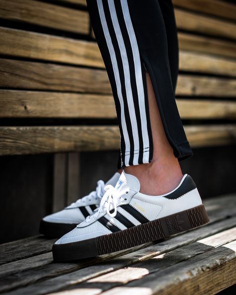 adidas sambarose on feet