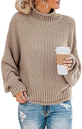 New TECREW Womens Turtleneck Chunky Batwing Sleeve Sweaters New TECREW Womens Turtleneck Chunky Batwing Sleeve Sweaters