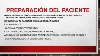 dieta examen sangre oculta dieta examen sangre oculta