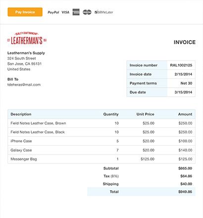 Free Invoice Template \ Online Invoicing - PayPal Costume - online invoice form Free Invoice Template \ Online Invoicing - PayPal Costume - online invoice form
