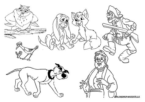 15 Disneys Fox and the Hound coloring pages ideas coloring pages