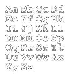 Abecedario Para Colorear Letras Mayúsculas Y Minúsculas Moldes De Letras Letras Para Imprimir Tipos De Letras Abecedario