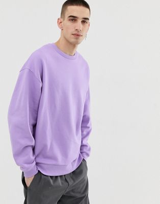 ASOS DESIGN oversized sweatshirt in lilac ASOS Shirt outfit