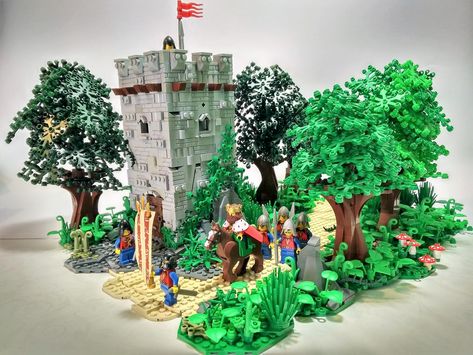 Custom green thing 10 x christmas tree wood for landscaping city lego