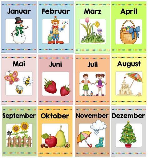 Monate kennenlernen im kindergarten