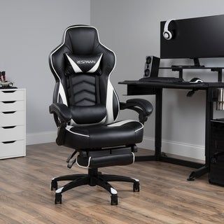 Respawn 110 Racing Style Gaming Chair Reclining Ergonomic Leather Chair With Footrest In Gray In 2020 Ergonomic Chair Gaming Chair Chair