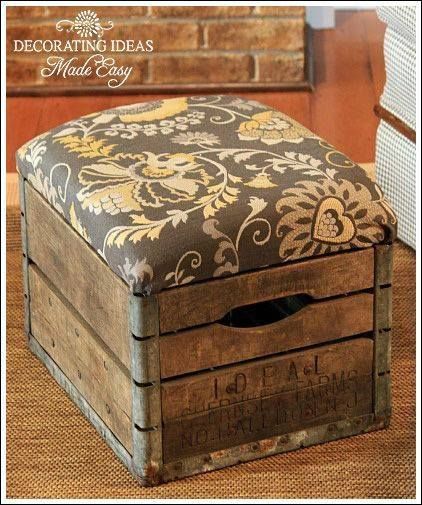 WOLTU SH50dgr Pouf Contenitore con Coperchio Rimovibile Poggiapiedi Sgabello Basso per Salotto Sedia Rotonda Grigio Scuro