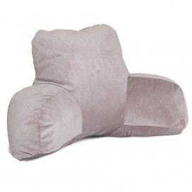 Faux Suede Reading Pillow Steel Faux Suede Backrest Pillow | Backrest