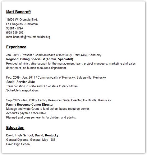 Resume Builder Resume - wwwresumecareerinfo resume - high school resume builder Resume Builder Resume - wwwresumecareerinfo resume - high school resume builder