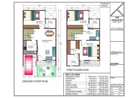 20x40 House Plan With Interior Elevation Complete Design 20x40 House Plans House Plans Narrow House Plans