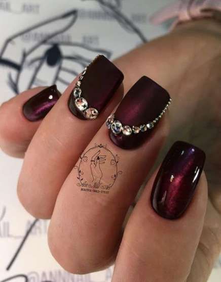 42 ideas nails design christmas red gold glitter nails