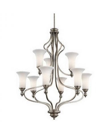 Kichler Lighting 42624 Ap Nine Light Chandelier In Antique Pewter Finish Kichler Lighting 42624 Ap Nine Light, Antique Pewter Finish Chandeliers