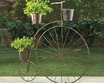 Tj Global 2 Plant Iron Bicycle Stand Metal Wire Flower Pot Wrought Planter For Plants Flowers Garden Patio Office In 2021 Holders Plant Iron Bicycle Stand, Metal Garden Plant Pots