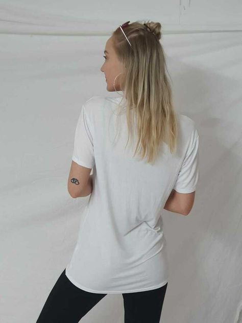 Ladies Womens /"YVES SAINT LOVE/" Gold Foil print Slogan Short sleeve T Shirt Top