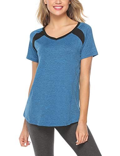 Respirant et Facile /à Absorber la Sueur iClosam T-Shirts et Tops de Sport Femme /à sans Manche Tee Shirt Running//Fitness//Yoga//Pilate