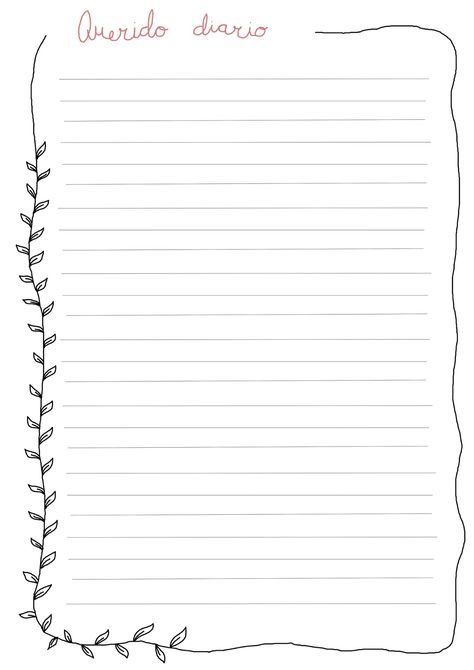 Diario personal para descargar gratis. Imprimibles gratis para