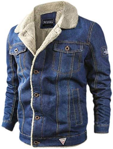 Hokny TD Men Winter Thicken Fleece Lined Outwear Coat Jacket With Hoodie