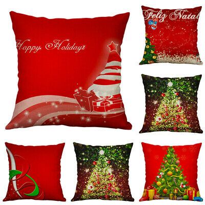 Christmas Home Décor Cushion Cover Christmas Square Pillow Covers