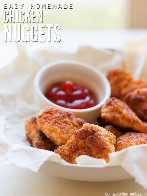 Homemade Chicken Nuggets - Easy at home chicken recipes #easy #at #home #chicken #recipes Homemade Chicken Nuggets