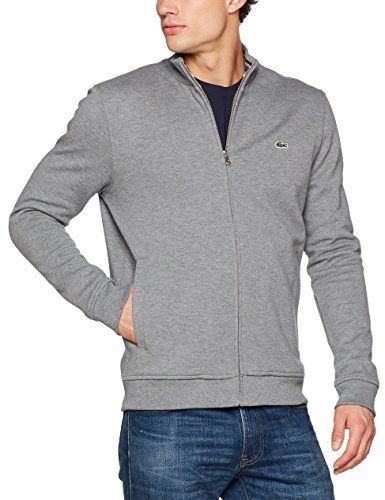 Lacoste Sport Men’s Hoody Hoodie Sweatshirt Full Zip Slim Fit Charcoal
