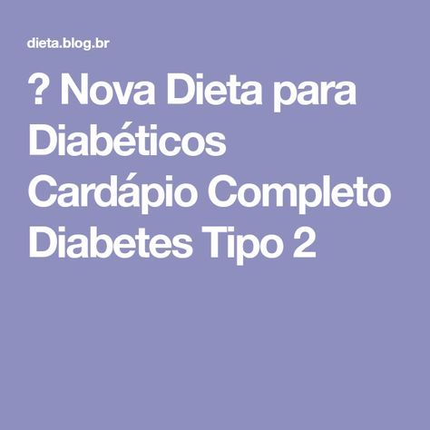regimen nutricional para diabeticos