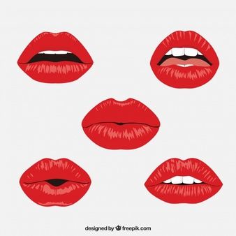 Smiles And Lips Icons Set Vector Free Download In 2020 Pop Art