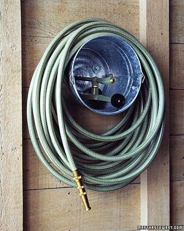 Bucket Hose Storage Garage And Shed Organizing Ideas Organized Home Marth Garden Organization Bucket Hose Storage Garage And Shed, Garden Hose Bucket Ideas