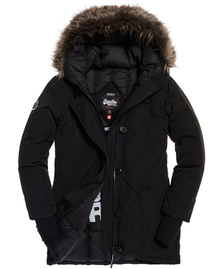 Superdry Rookie Down Parka Jacket Black Superdry Rookie Down Parka Jacket Black