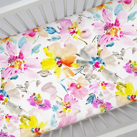 Carousel Designs Pink Floral Cradle Sheet